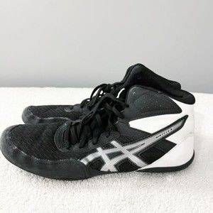 Asics Men's Wrestling Shoe Sz 8.5 MATFLEX 6 Black/Silver/White MMA Lift 1084A007
